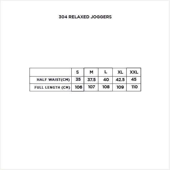 304 Relaxed Joggers measurements