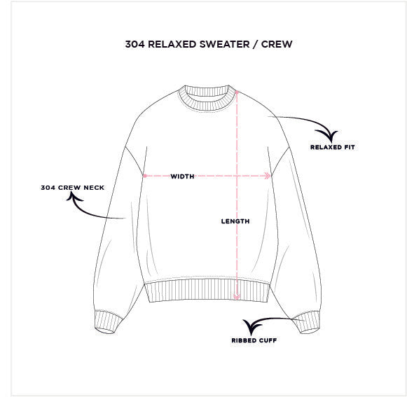 304 Regular Sweatshirt dimensions