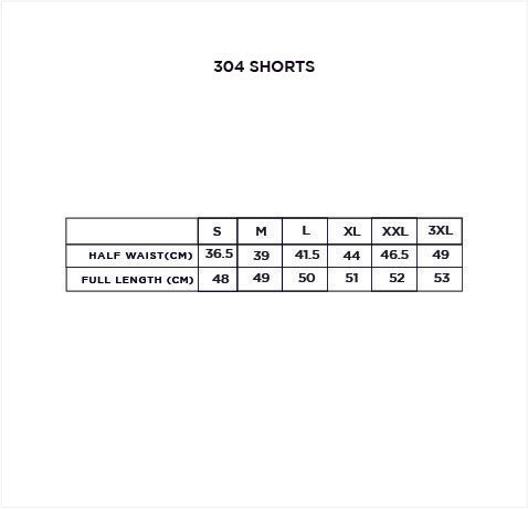 304 Shorts measurements